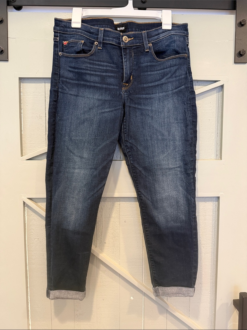 Hudson Jeans Harkin Crop Super Skinny Cuff Jeans